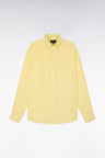 Chemise droite en lin jaune
