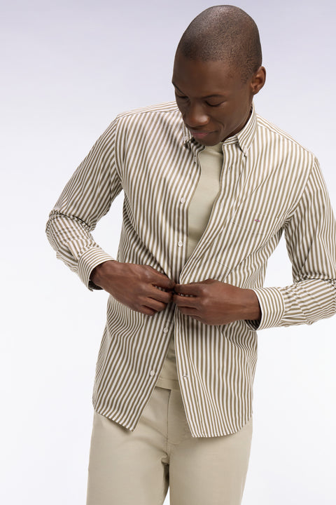 Chemise en coton ciel à rayures bâtons - Image 1