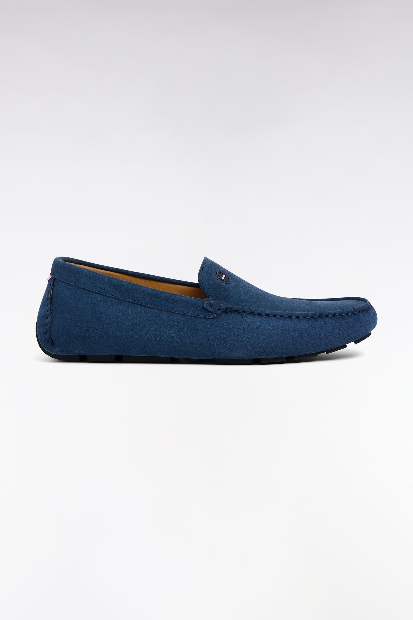 Mocassins en cuir suédé bleu