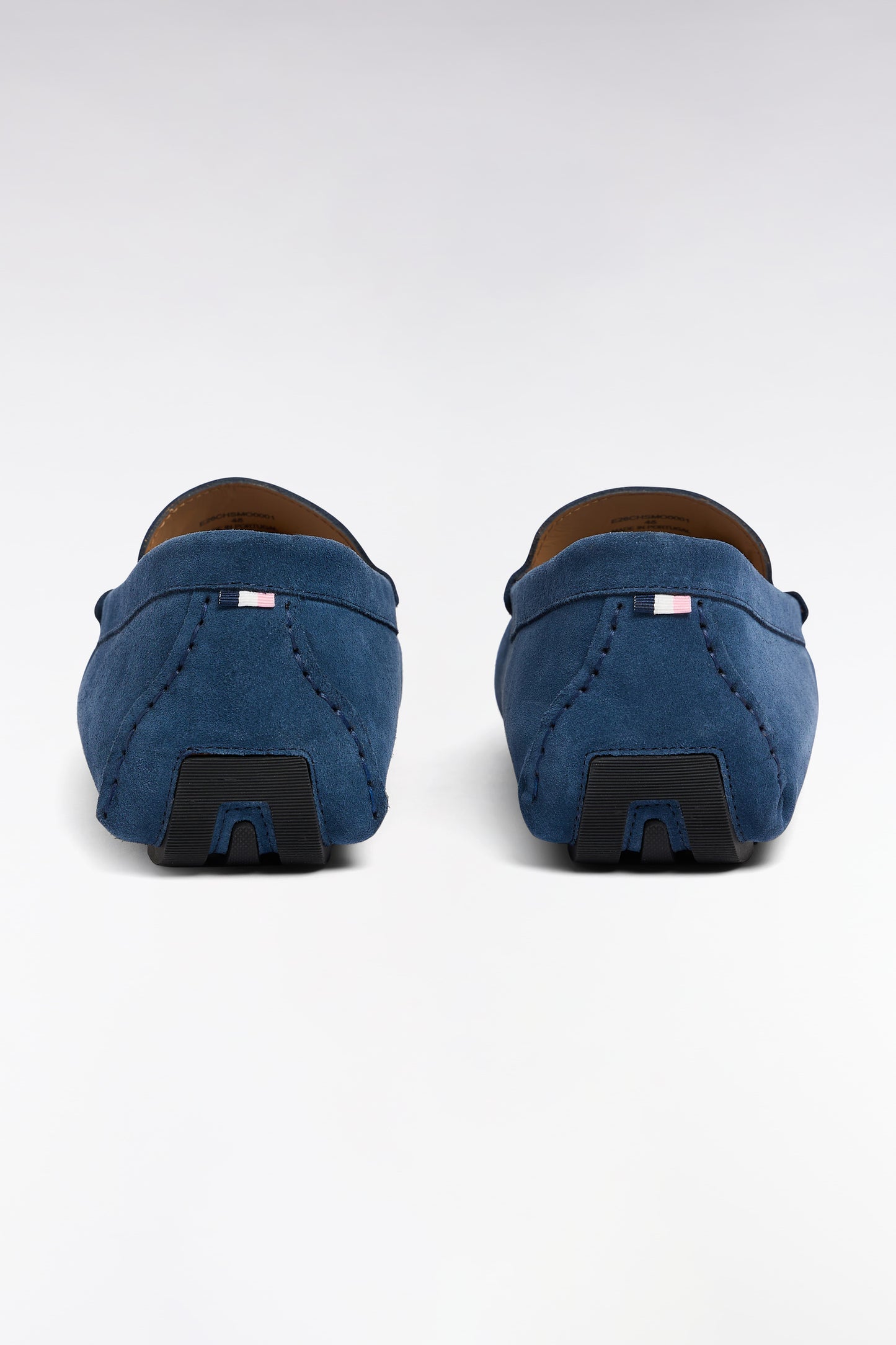 Mocassins en cuir suédé bleu
