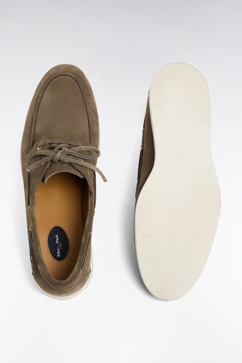 Mocassins en croûte de cuir suédé gris foncé - Image 3