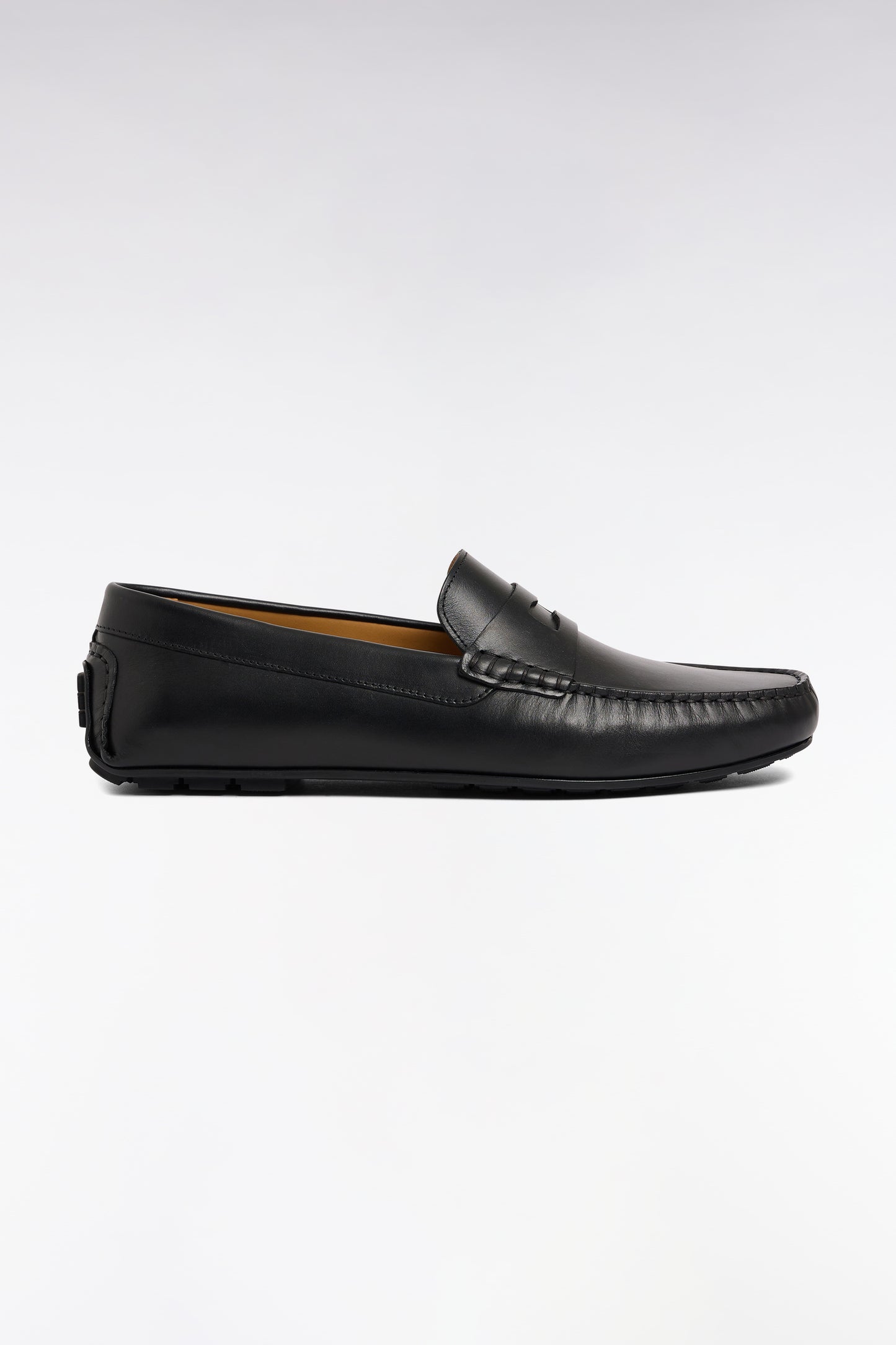 Mocassins penny loafer en cuir suédé noir