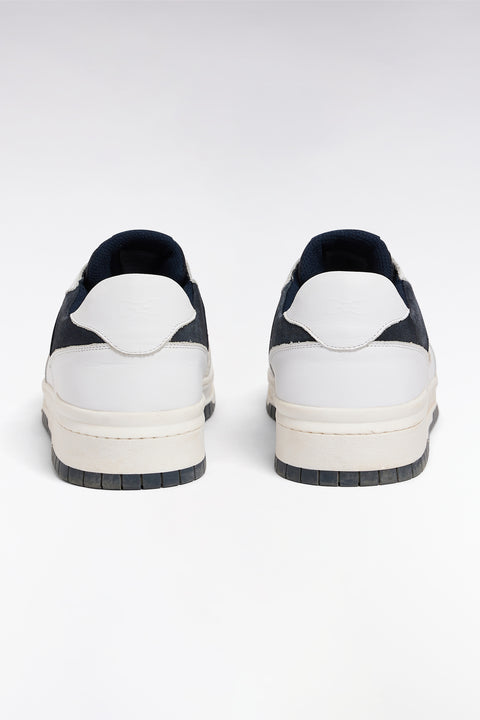 Sneakers tricolores en cuir marine - Image 2