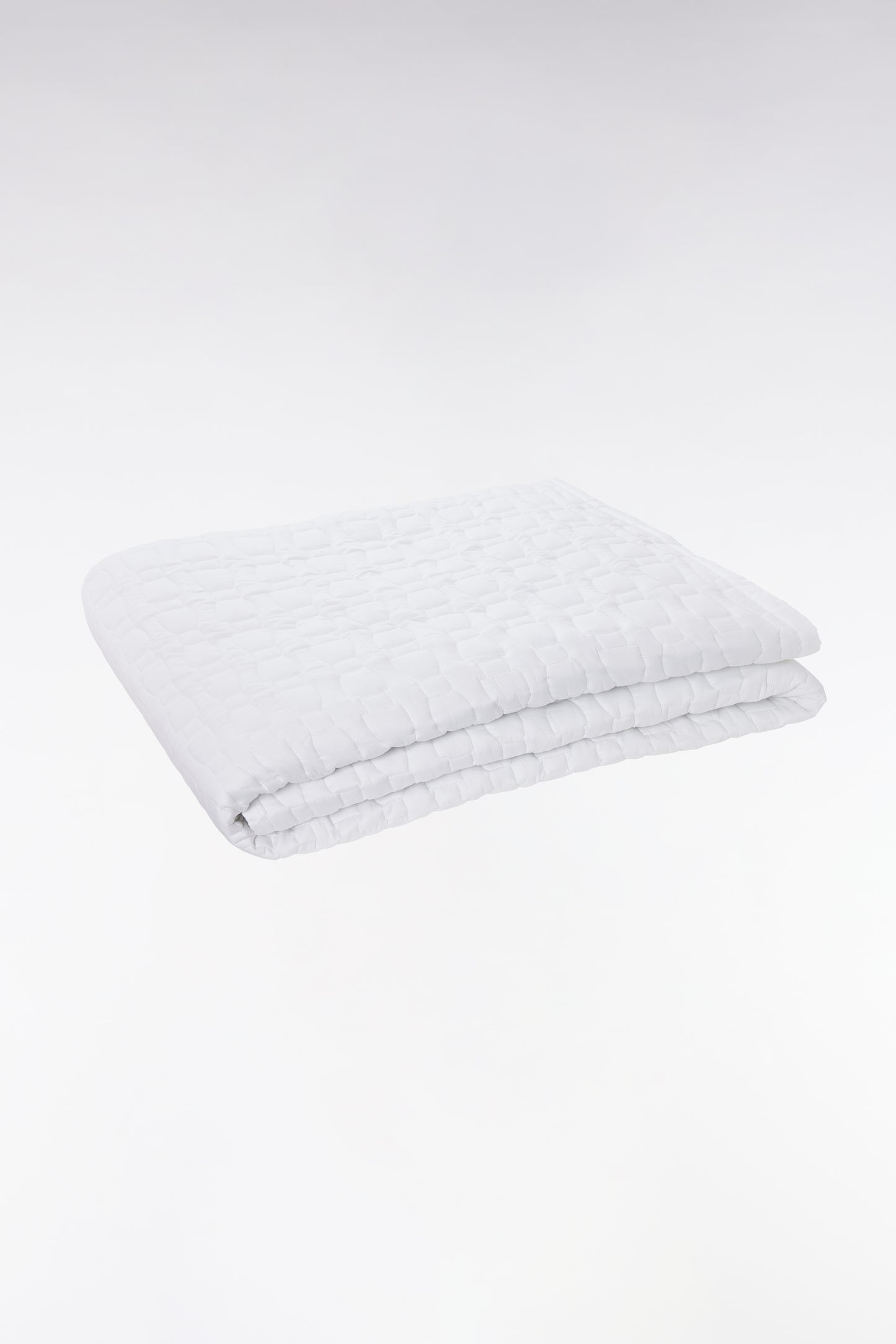 White Cotton Satin Bedspread Quilted Bow Ties