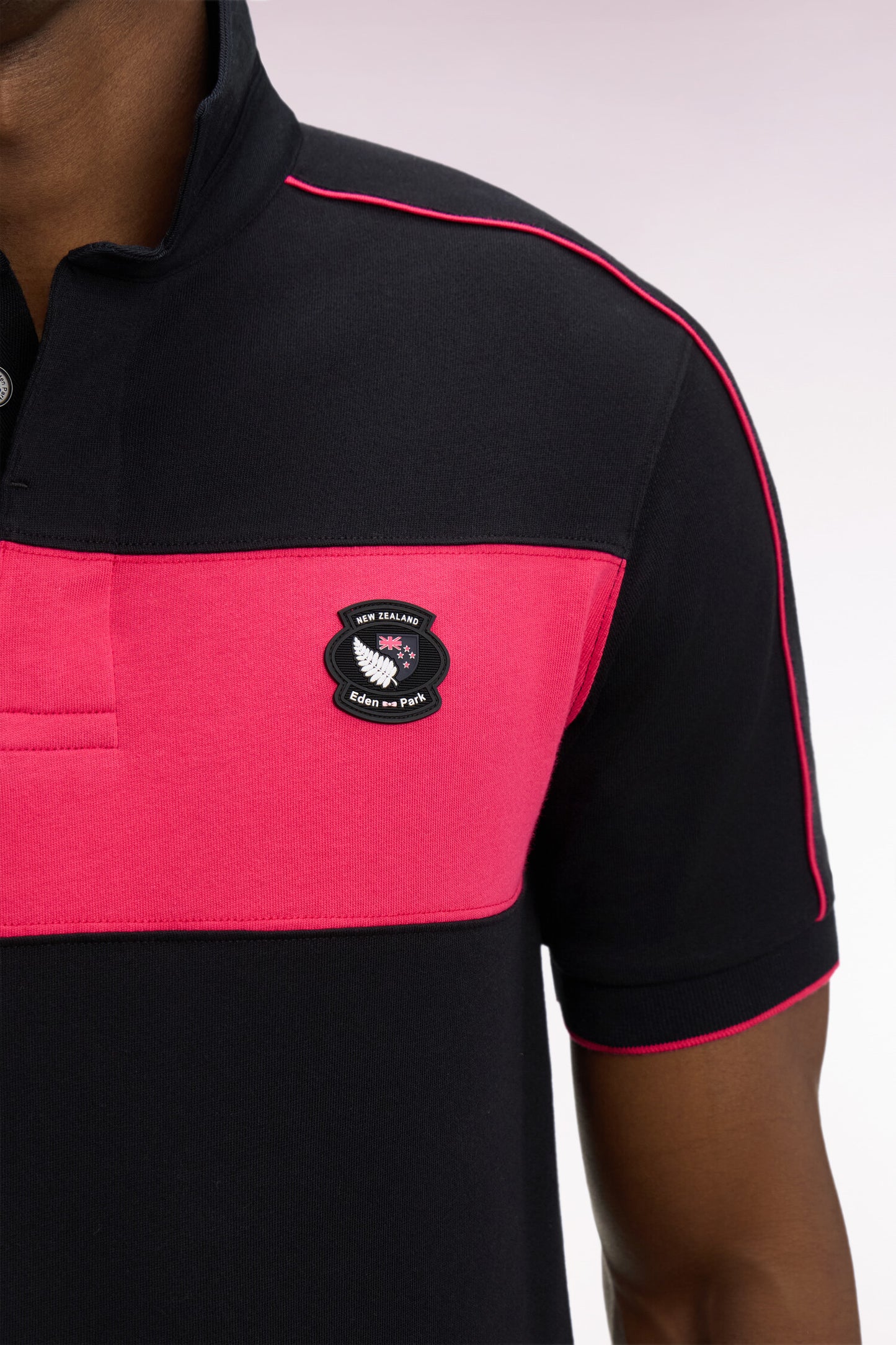 New Zealand short-sleeved jersey in black cotton, regular fit