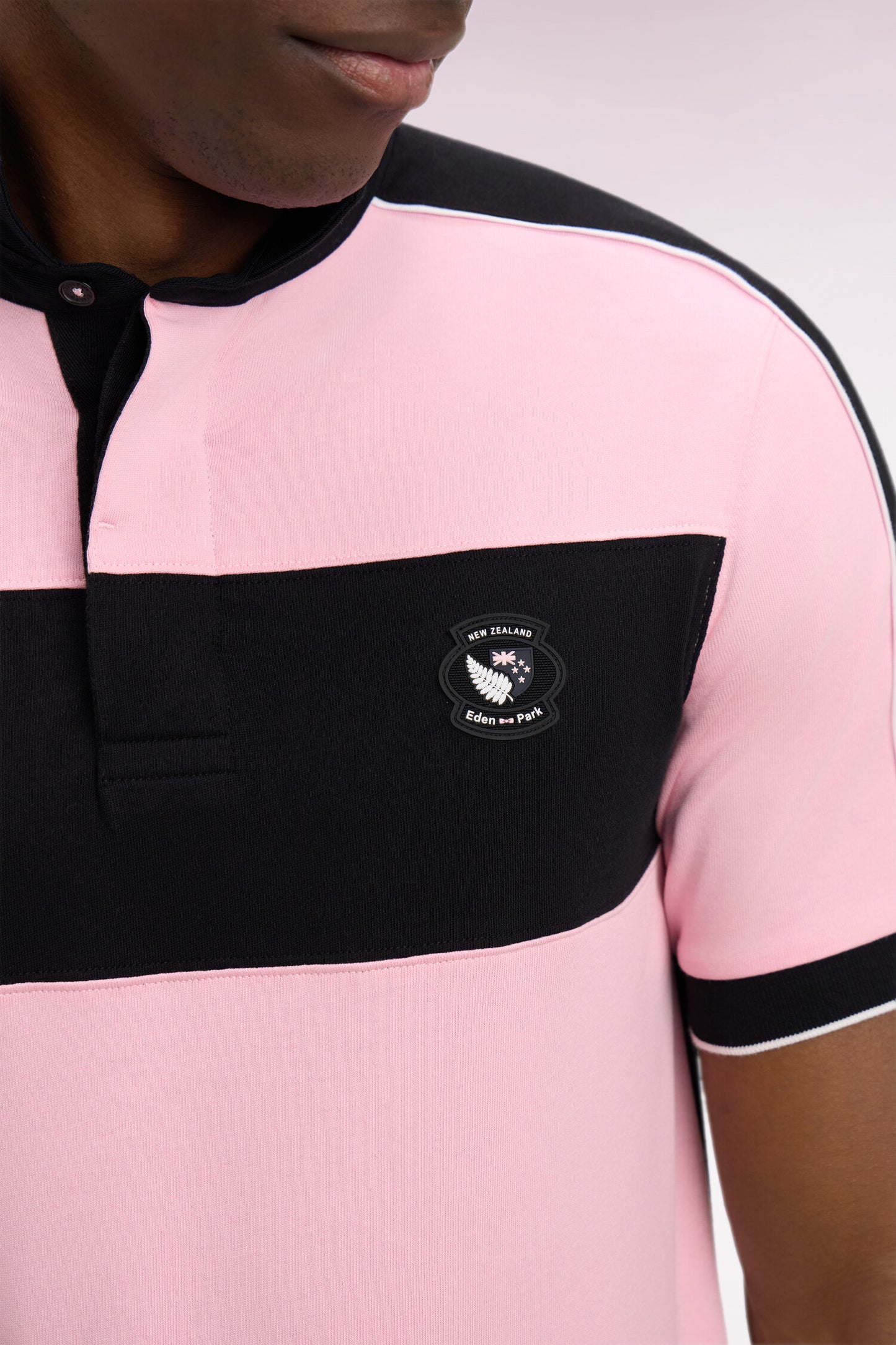 New Zealand short-sleeved jersey in pink cotton, regular fit
