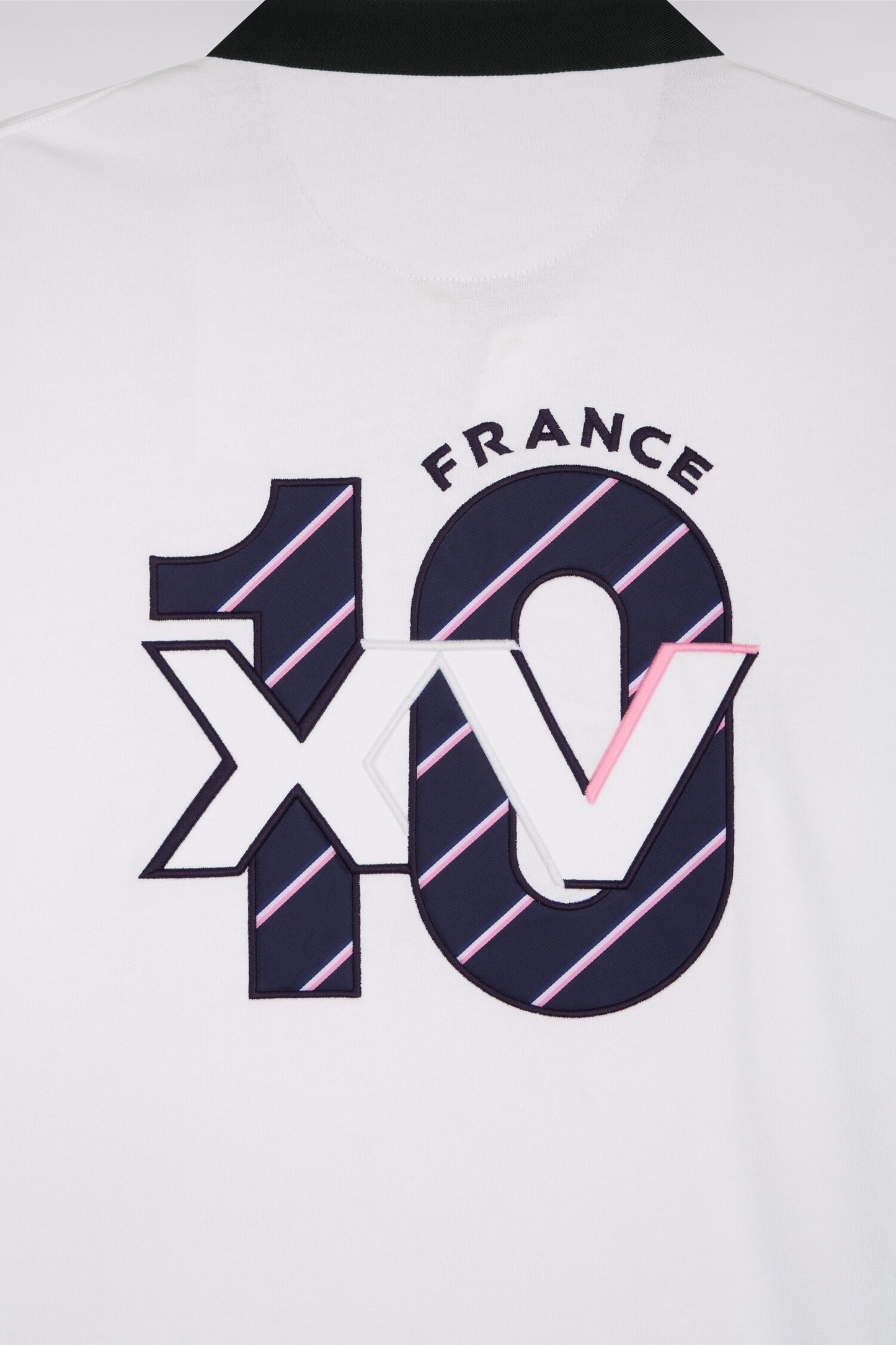 XV de France short-sleeved jersey in white cotton, regular fit