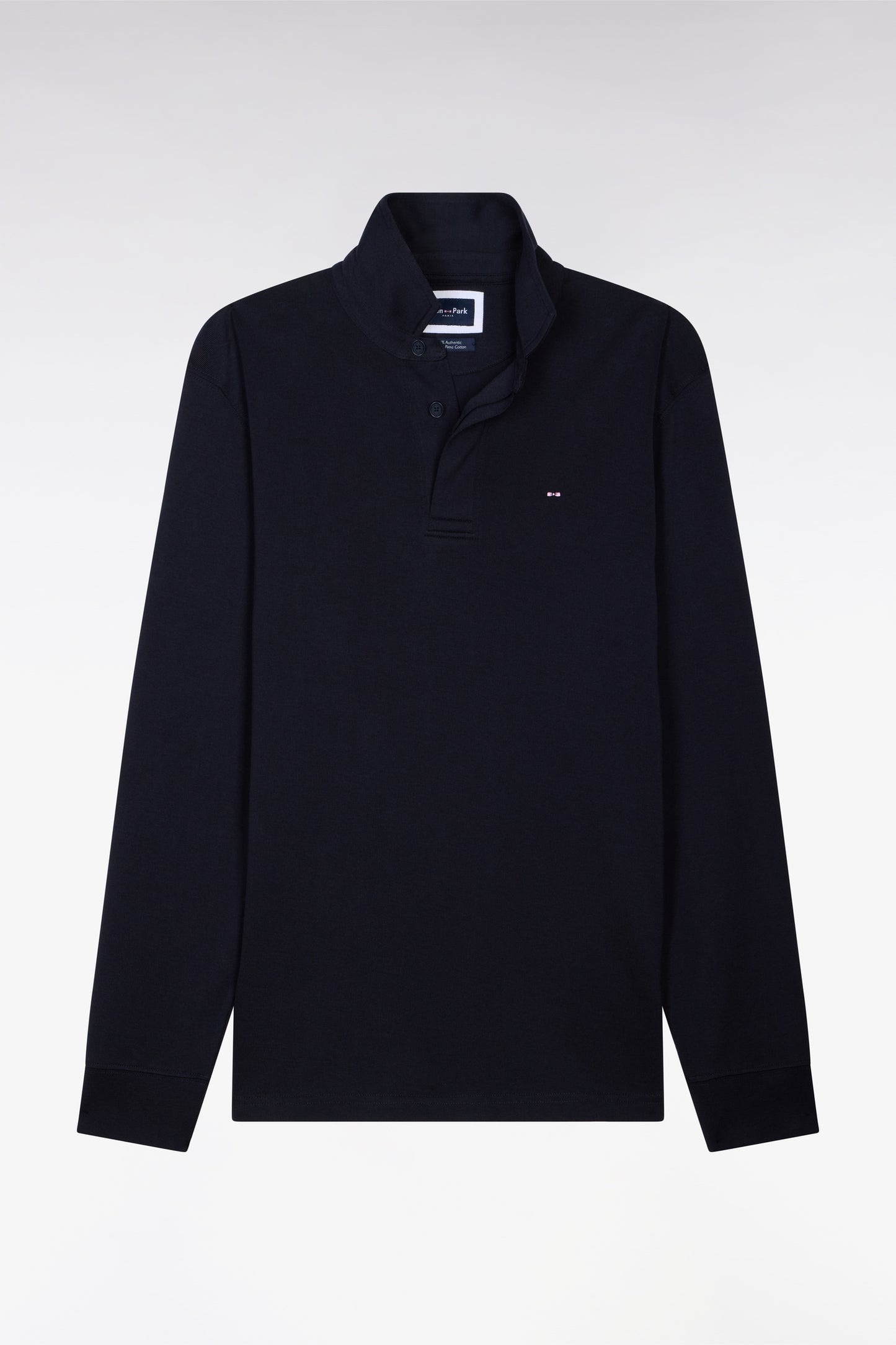 Maillot à manches longues en coton Pima marine