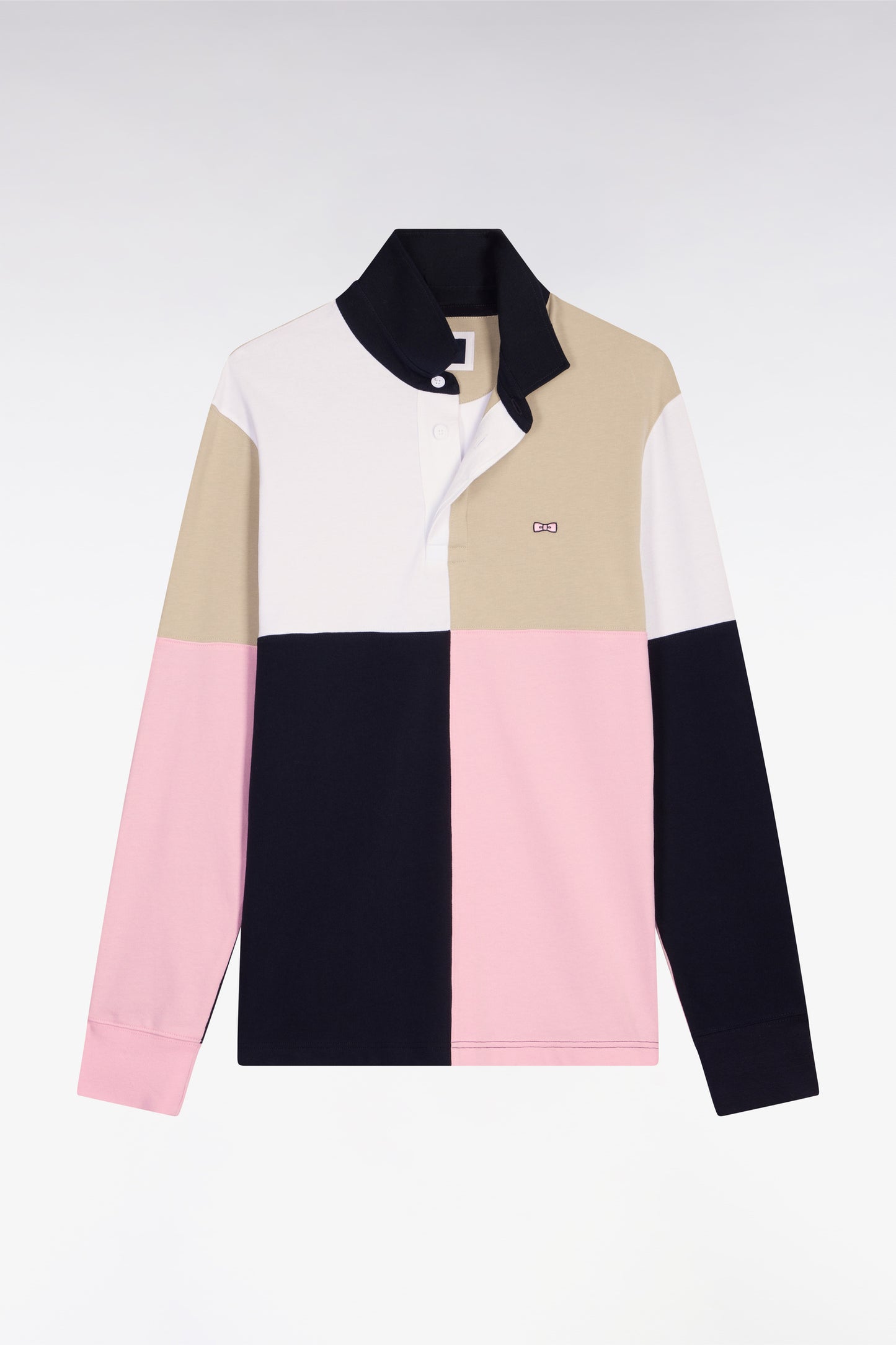 Pink Cotton Crossover Long Sleeve Jersey