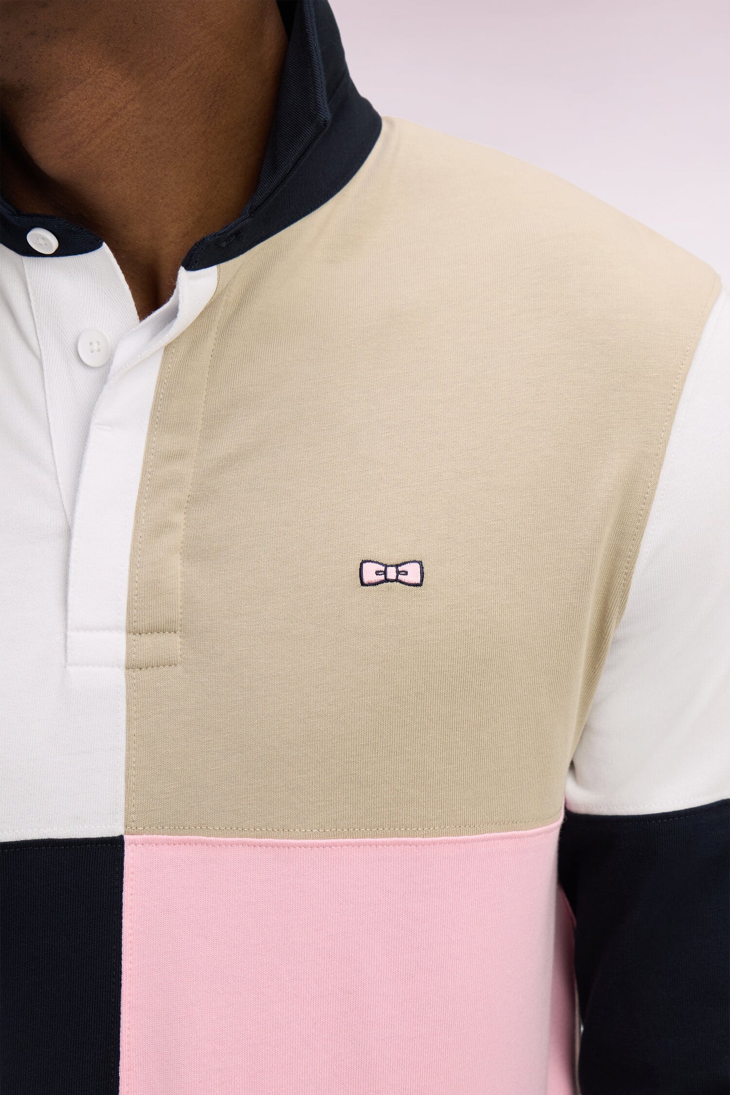 Pink Cotton Crossover Long Sleeve Jersey