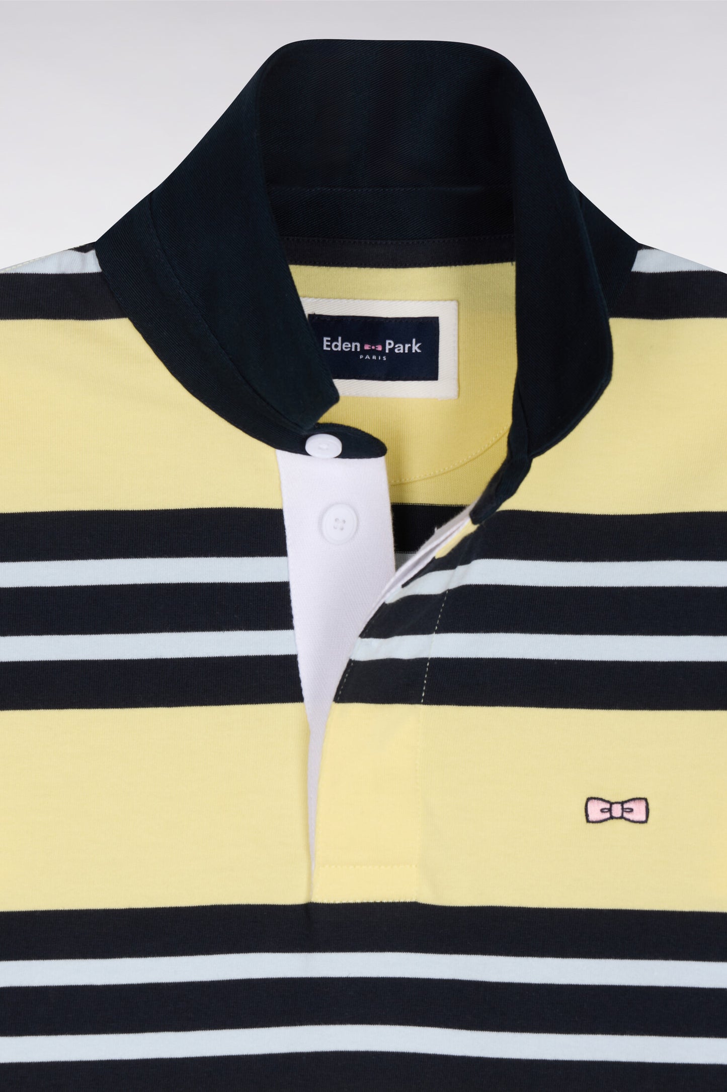 Light Yellow Striped Cotton Long Sleeve Jersey