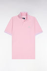 Polo à manches courtes en coton rose