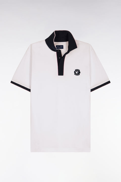 Polo à manches courtes en coton blanc New Zealand - Image 2