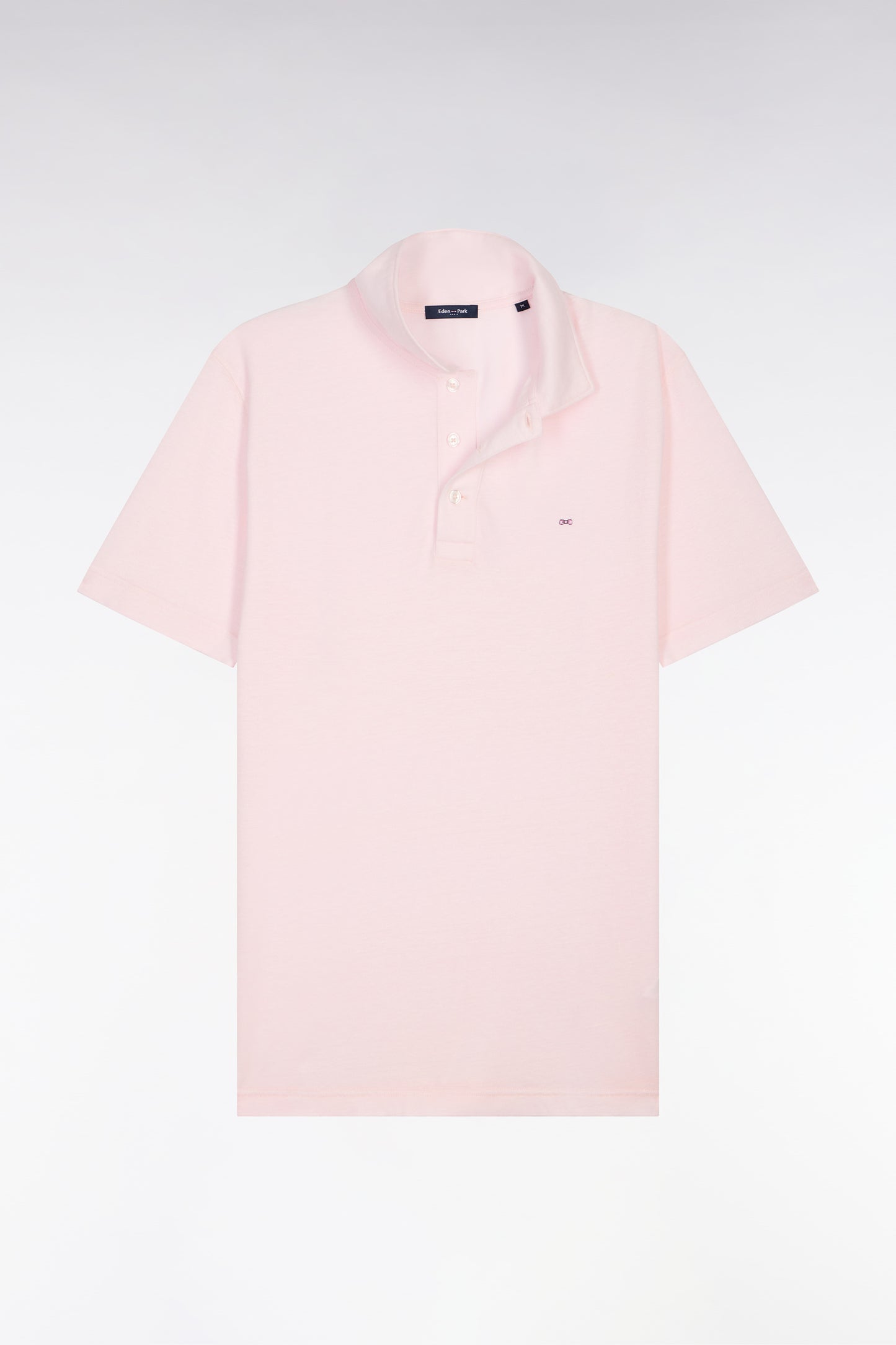 Regular fit pink Oxford short sleeve polo shirt
