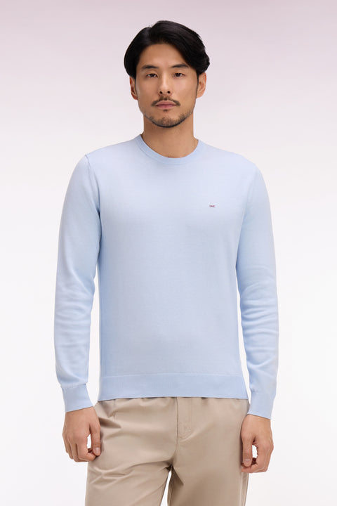 Pull col rond en coton ciel - Image 3