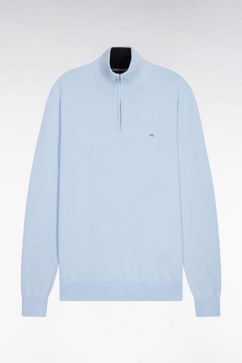 Pull col camionneur en coton ciel - Image 2