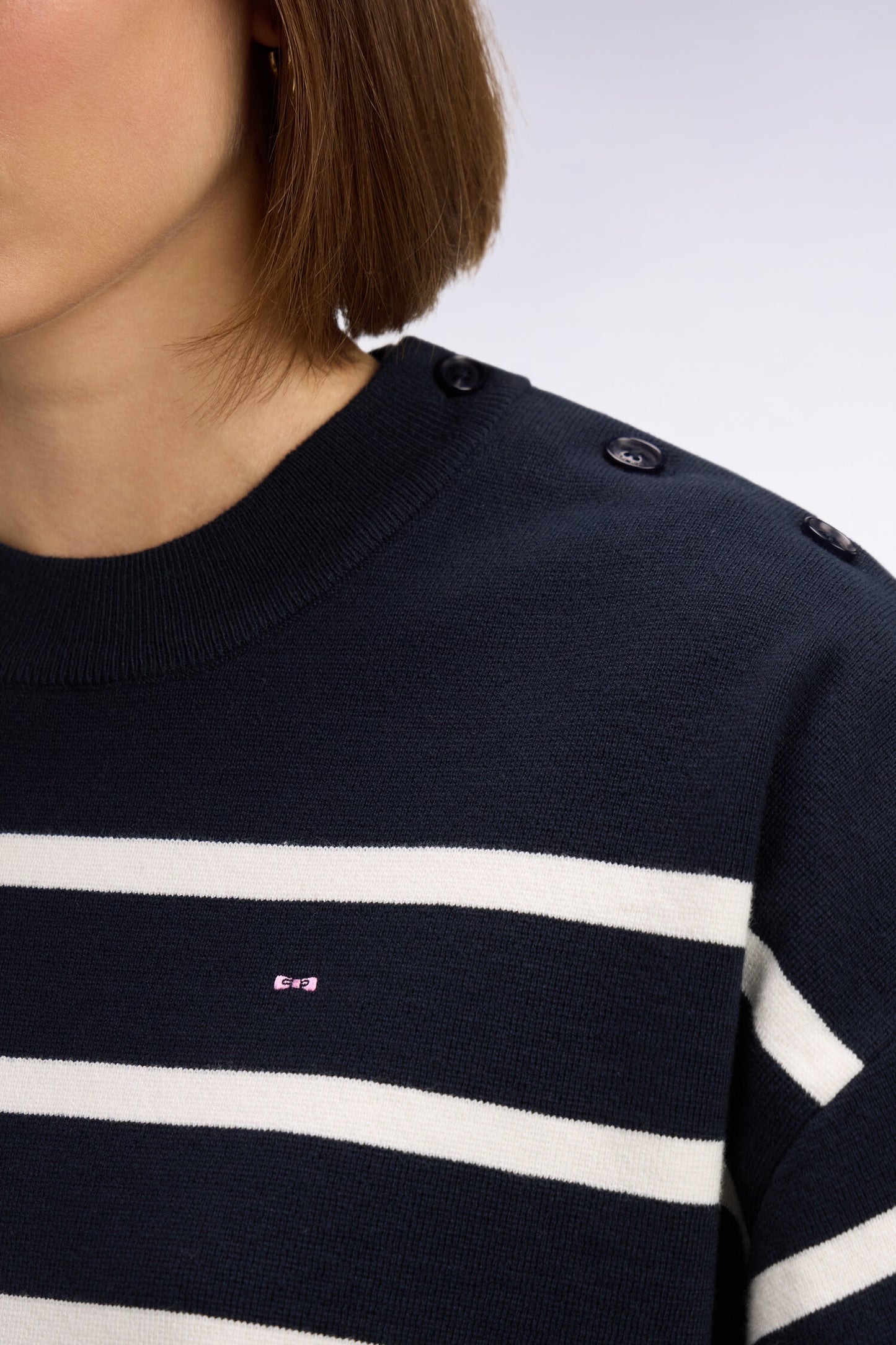 Milano navy cotton sailor sweater oversized cut