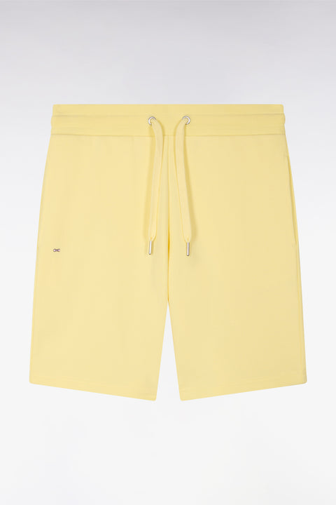 Short en molleton coton jaune clair - Image 2