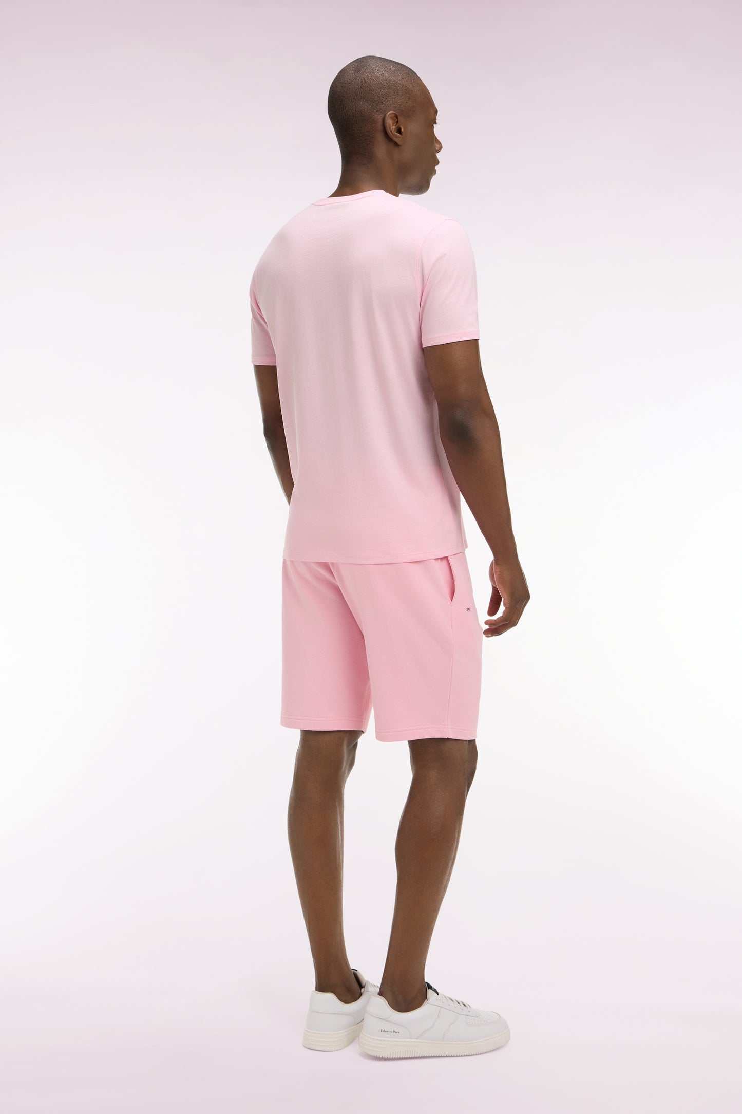 Short en molleton coton rose