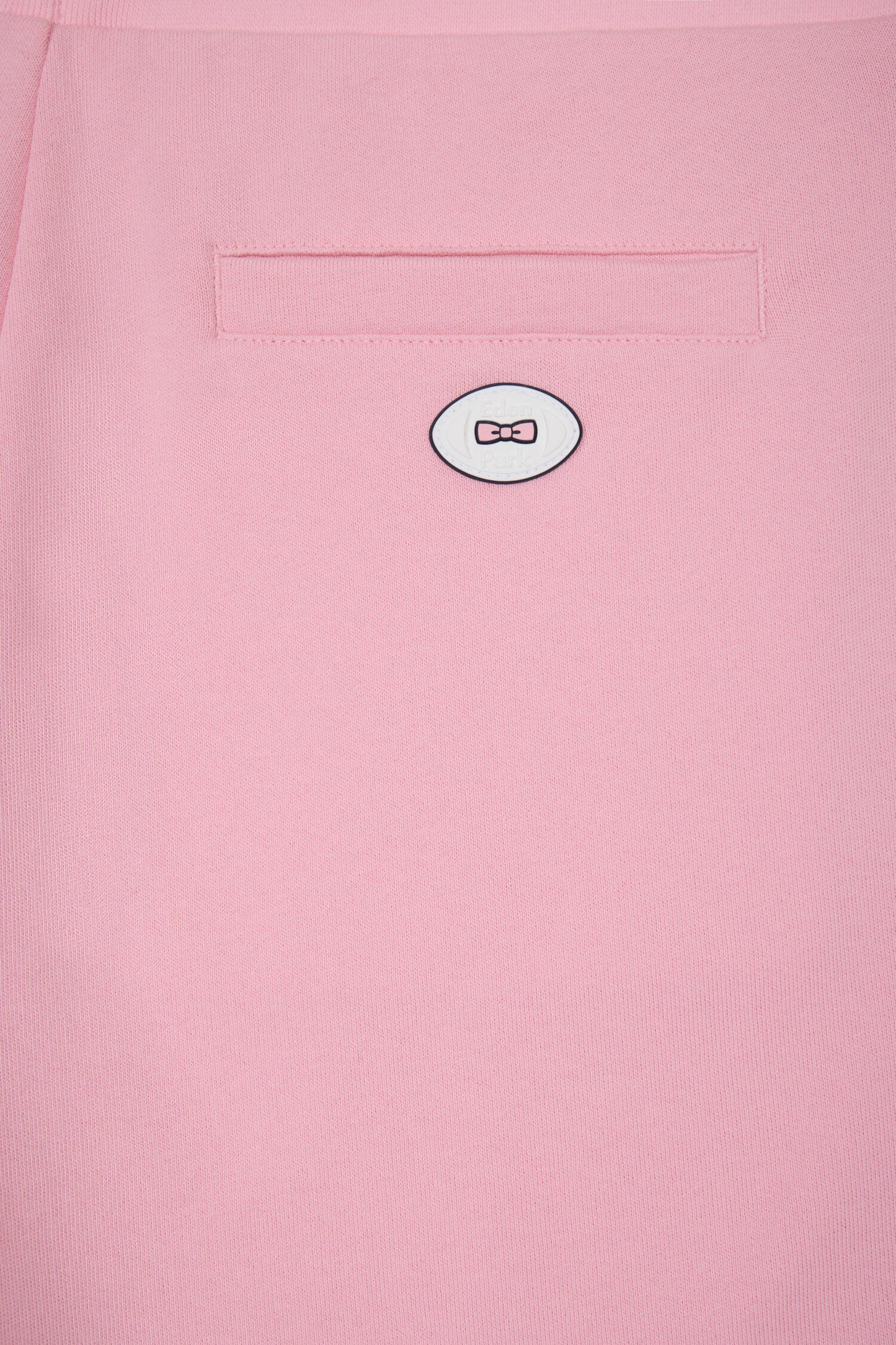 Short en molleton rose à bordures de jambe rayées