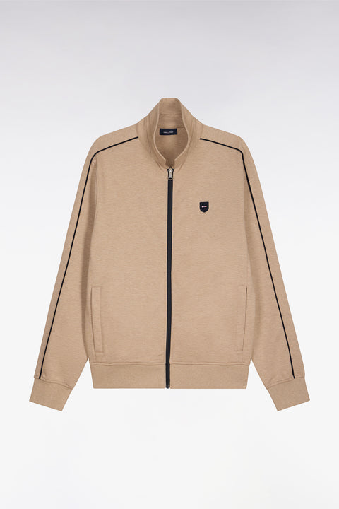 Sweatshirt blouson en molleton beige - Image 2