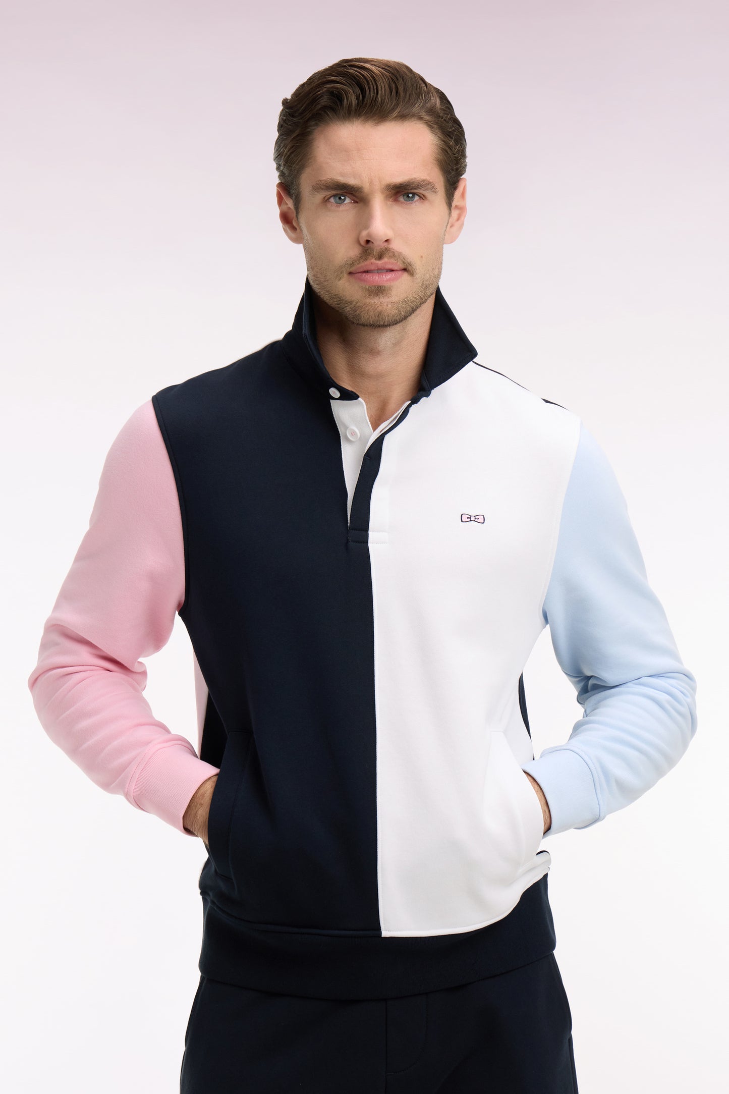 Maillot en molleton coton colorblock