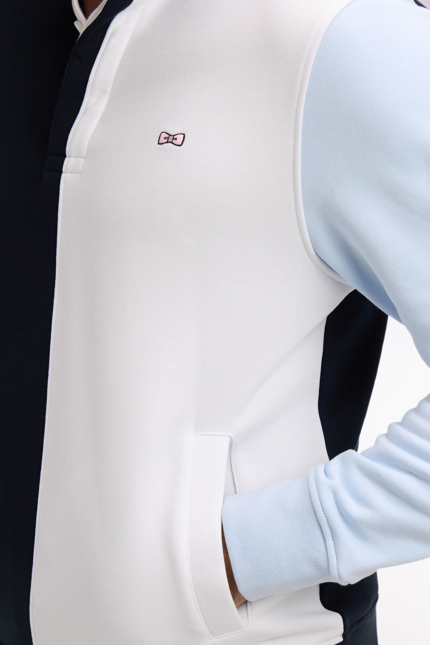 Maillot en molleton coton colorblock