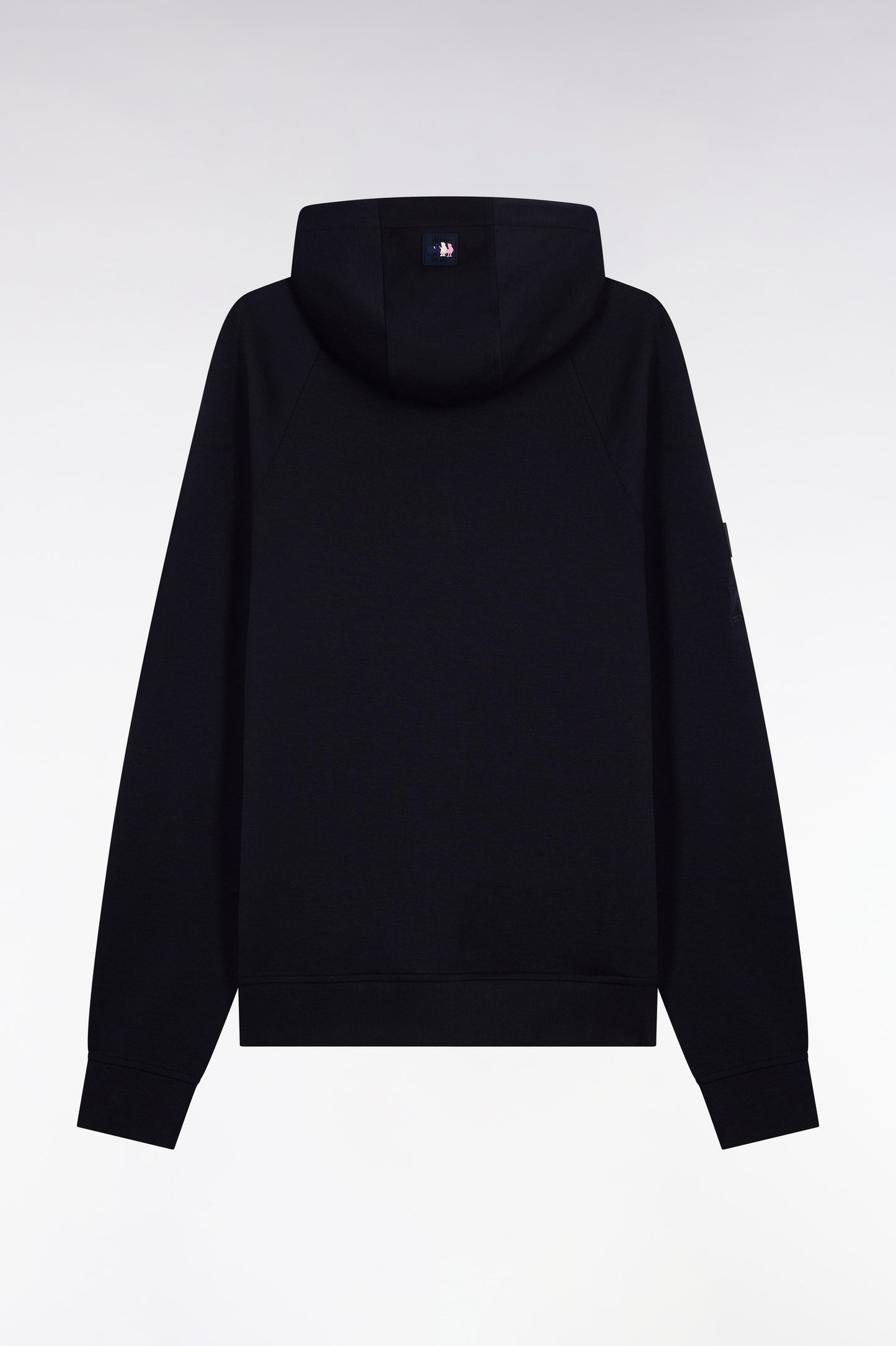 Sweatshirt zippé XV de France à capuche en molleton à parmenture matelassée marine coupe regular