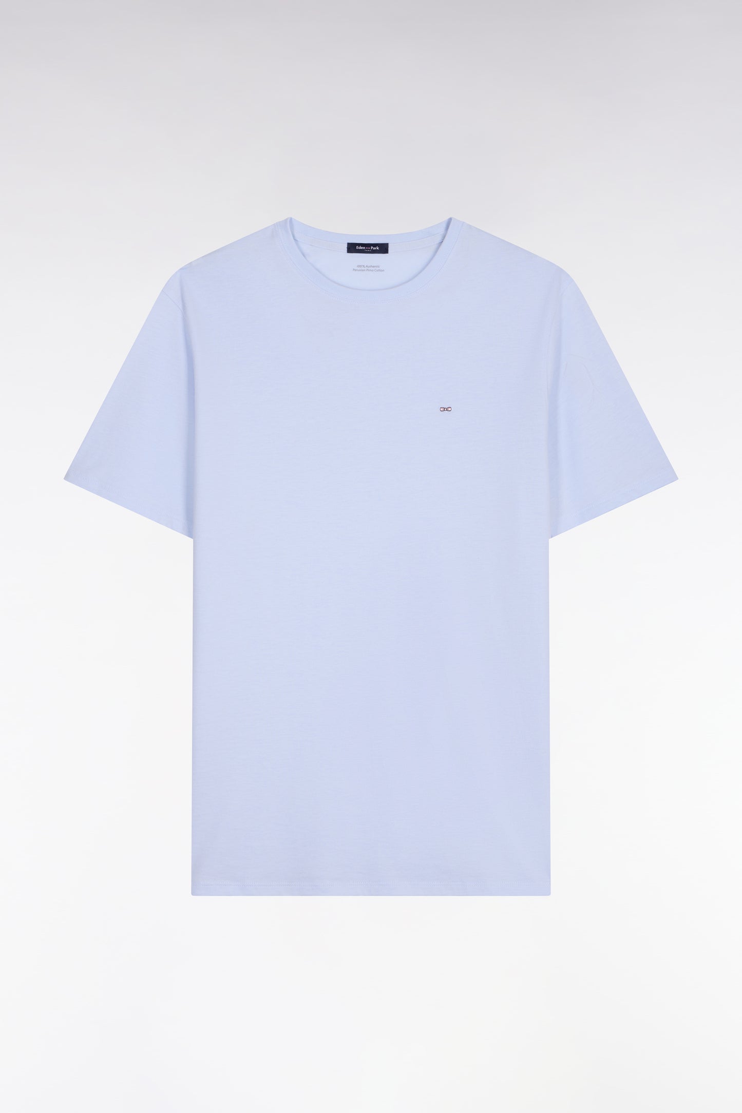 T-shirt à manches courtes en coton Pima ciel coupe regular