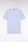 T-shirt à manches courtes en coton Pima ciel coupe regular