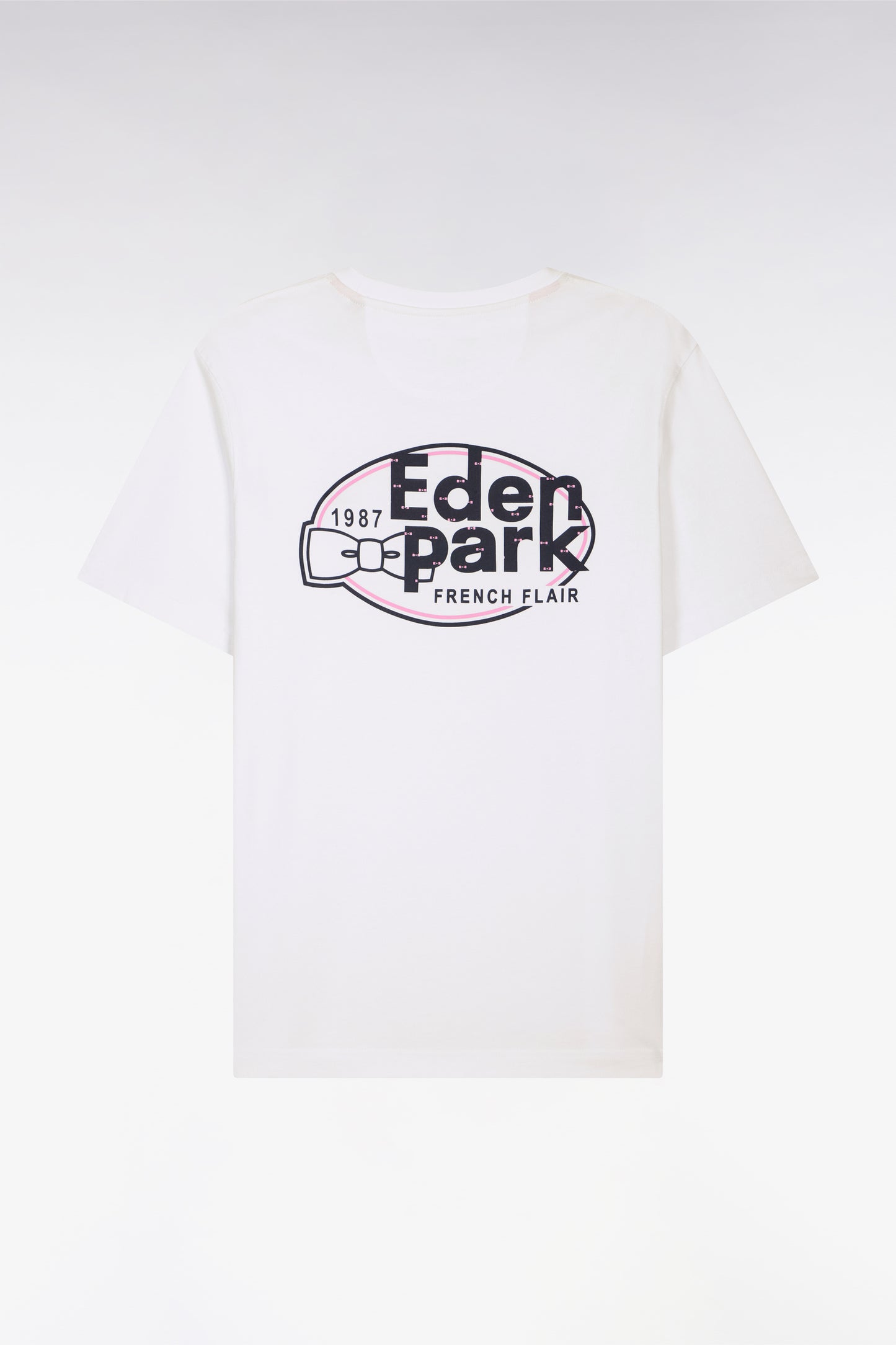 White short-sleeved regular-fit screen-printed T-shirt
