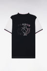 T-shirt XV de France à manches courtes en coton gris brodé coupe regular