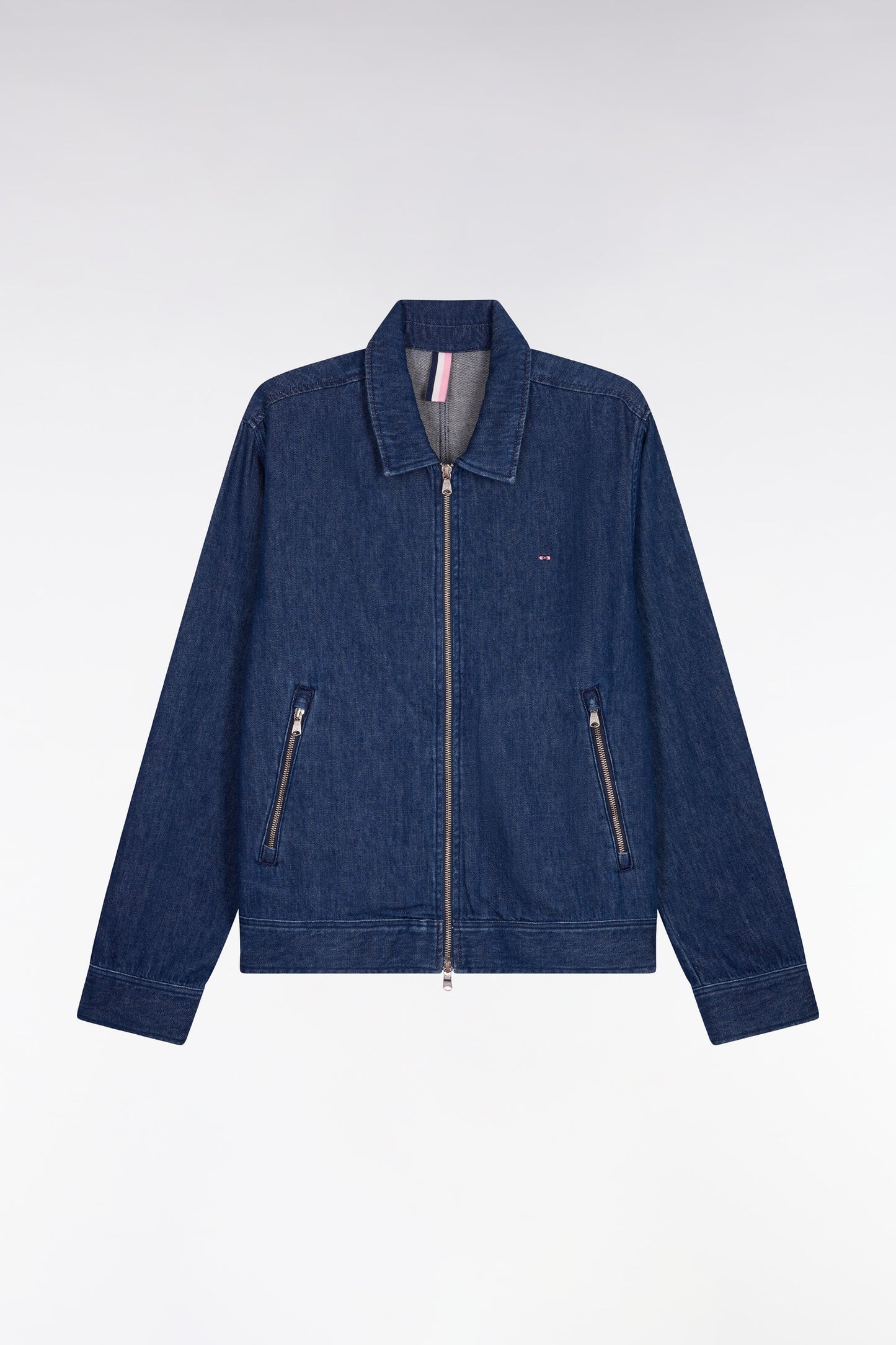 Navy recycled cotton and linen jacket