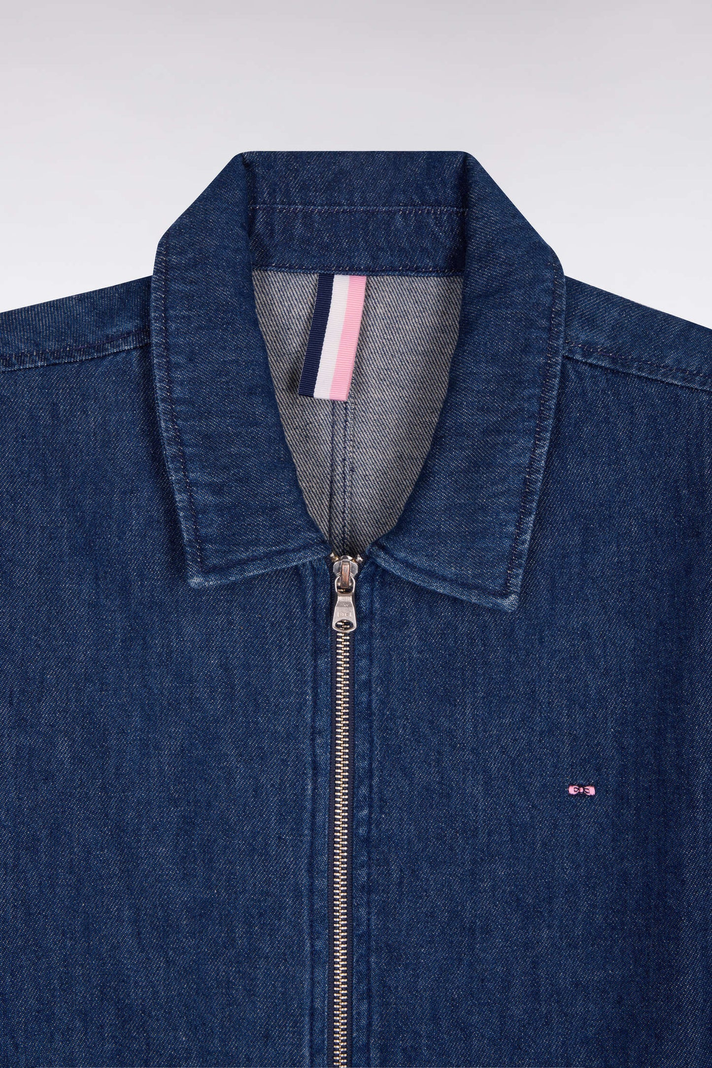 Navy recycled cotton and linen jacket
