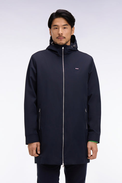 Parka à capuche en nylon marine - Image 3