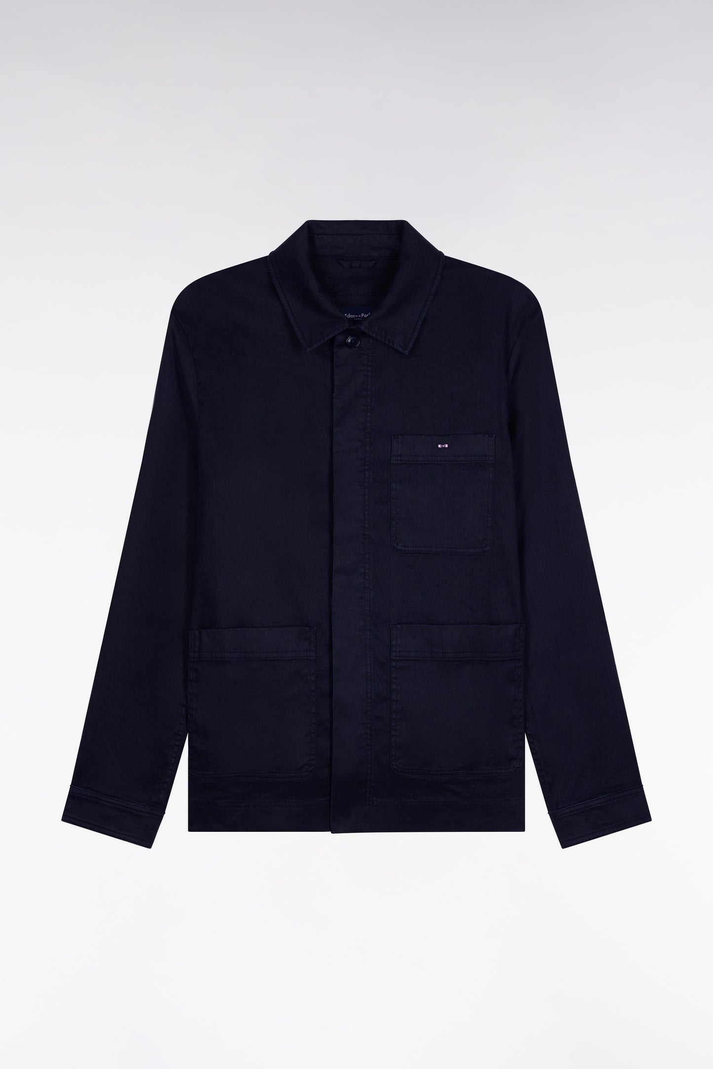 Surchemise en lin et coton marine