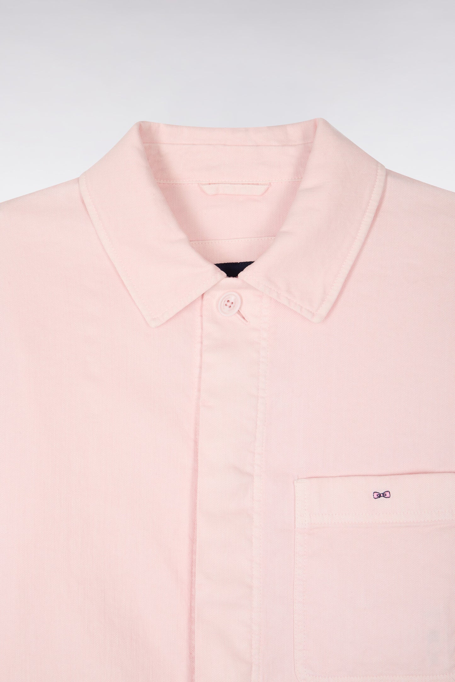 Pink linen and cotton overshirt