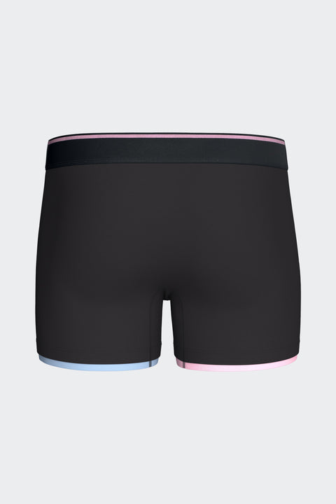 Boxer en jersey de coton stretch marine détails bicolores - Image 3