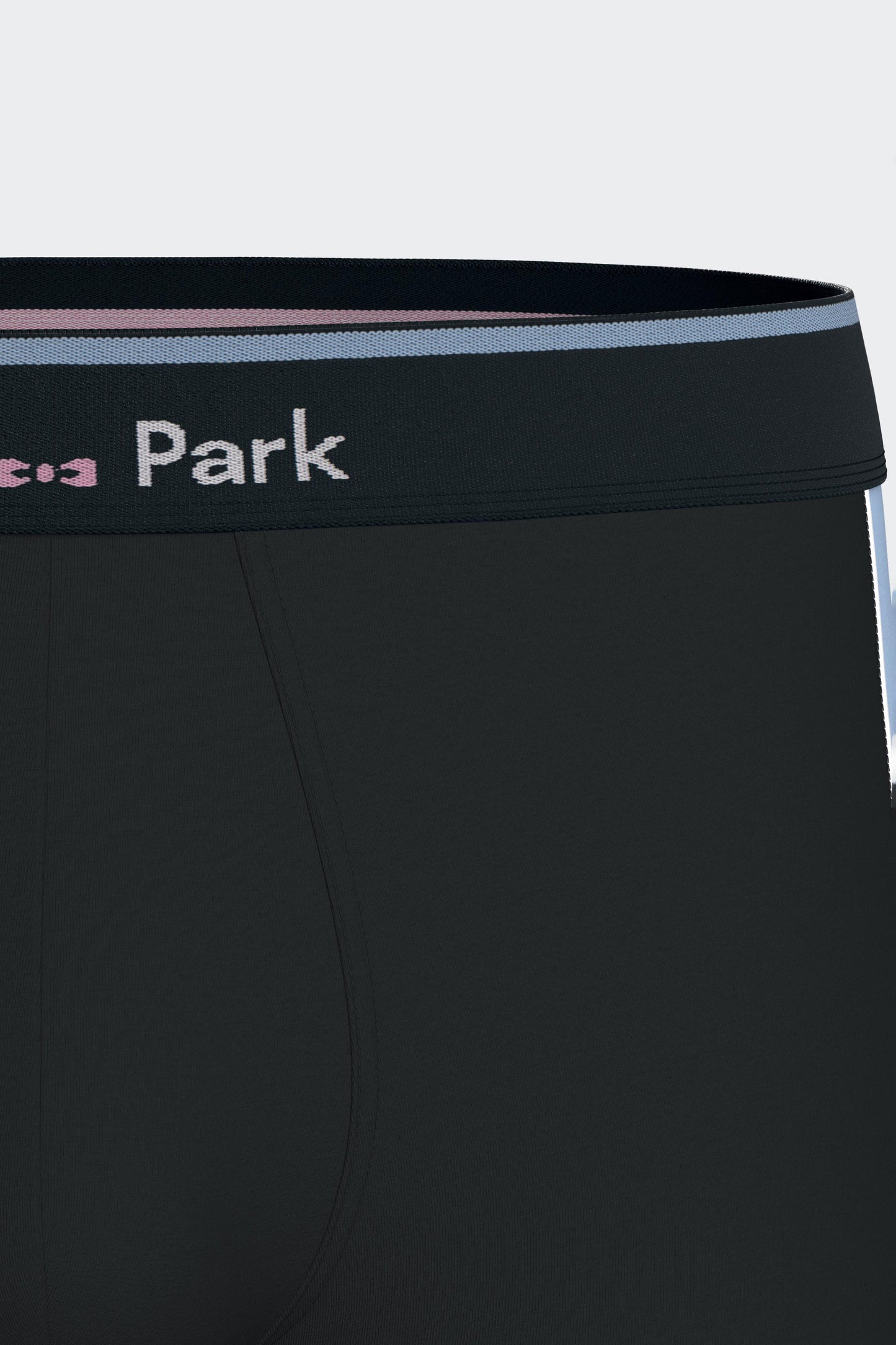 Boxer en jersey de coton stretch marine à découpes bleues