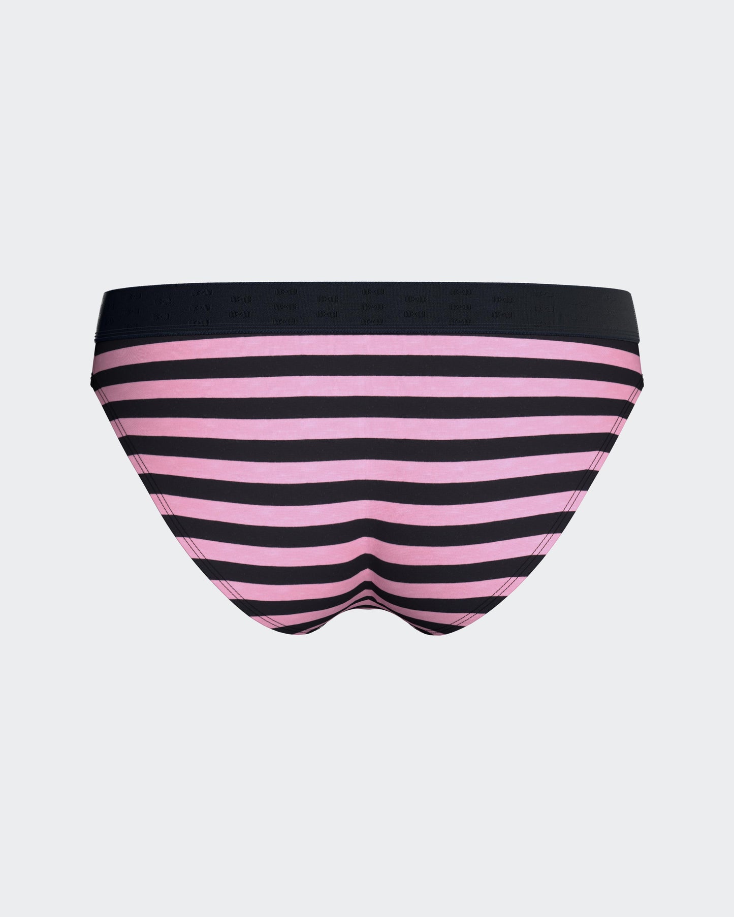 Navy and pink striped stretch cotton briefs