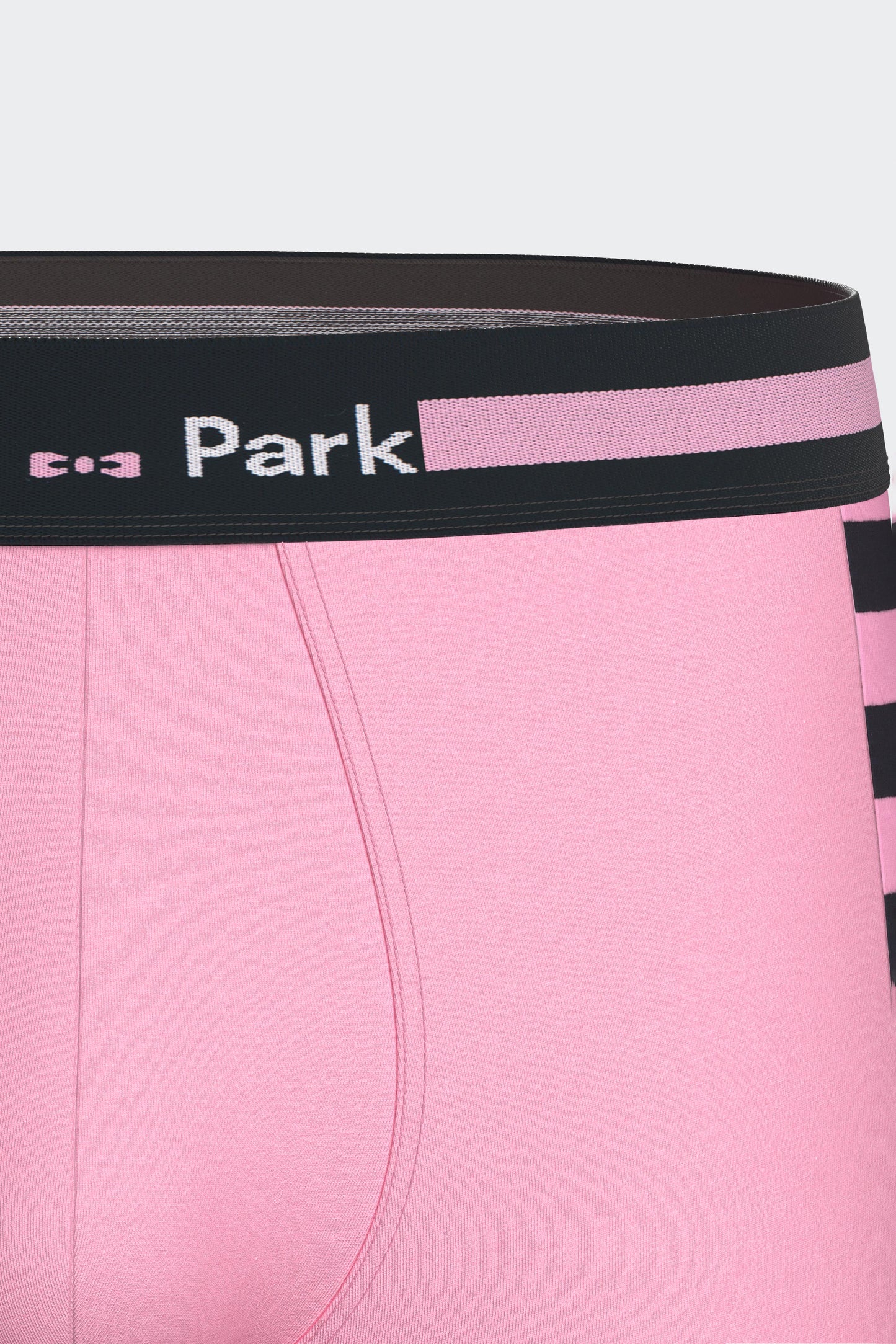 Pack of two boxer briefs in navy and pink striped stretch cotton jersey