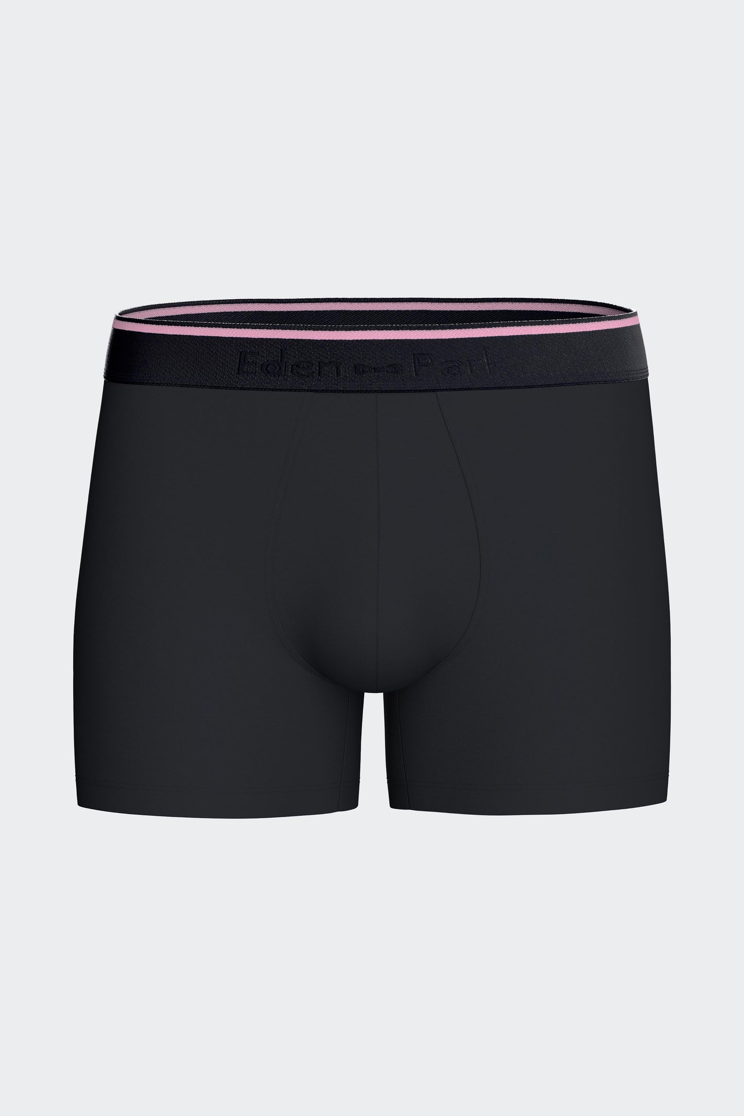 Pack of two boxers in plain navy stretch cotton jersey and micropatterns