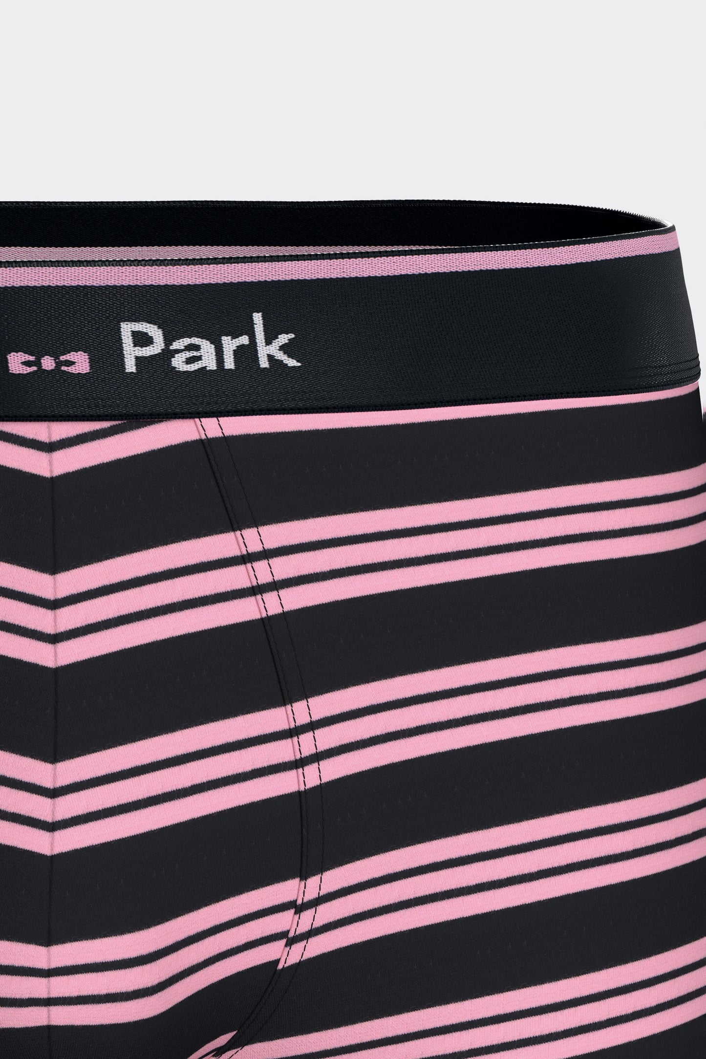 Pack of two boxers in navy and pink striped stretch cotton jersey