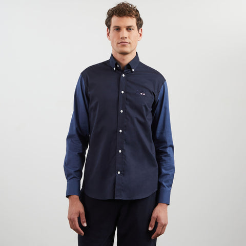 Blue colourblock shirt with World Cup 2023 embroidery - Image 3
