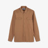 Plain dark beige twill shirt