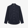 Navy blue Pima cotton blouse with exclusive print