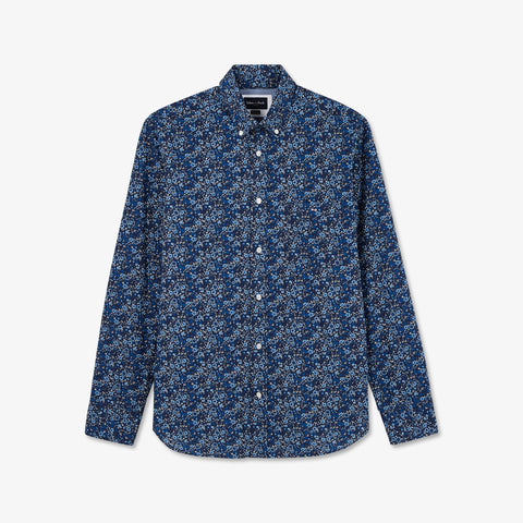 Blue blouse with exclusive floral print - Image 2