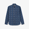 Blue blouse with exclusive floral print