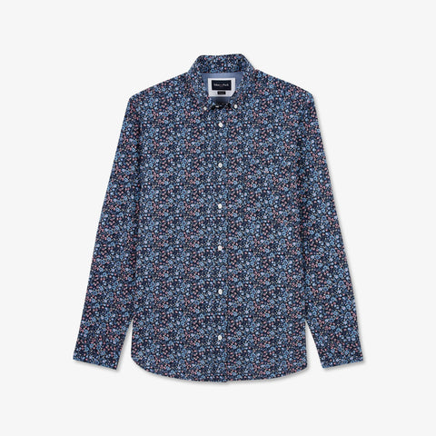 Blue blouse with exclusive floral print - Image 2