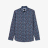 Blue blouse with exclusive floral print